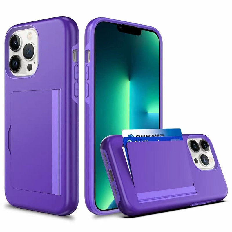 Convient pour le boîtier d'Apple iPhone13Pro Mobile Phone, avec une conception de cartes intégrée Case de téléphone mobile et support de téléphone mobile