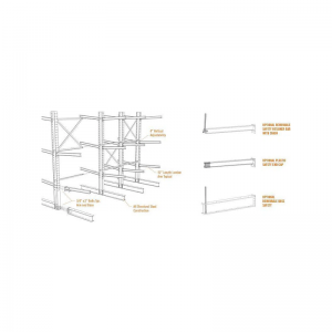 H Rack en cantilever à poutre
