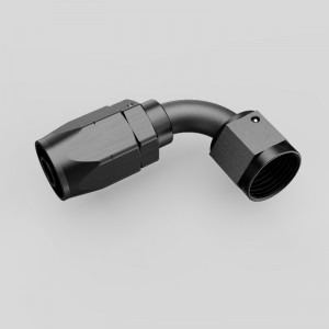 Aluminium à 90 degrés pivotant un raccord d\'extrémité de tuyau pour la conduite de carburant tressée