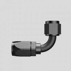 Aluminium à 90 degrés pivotant un raccord d\'extrémité de tuyau pour la conduite de carburant tressée