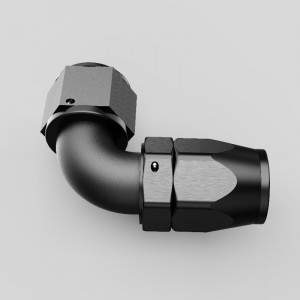 Full Flow 90 degrés Un tuyau pivotant de coupe se termine