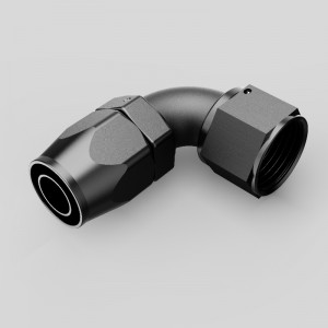 Full Flow 90 degrés Un tuyau pivotant de coupe se termine