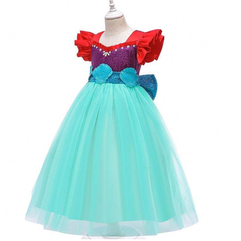 Baige kids sirène ariel princesse fille robe halloween performance cosplay costume mry002