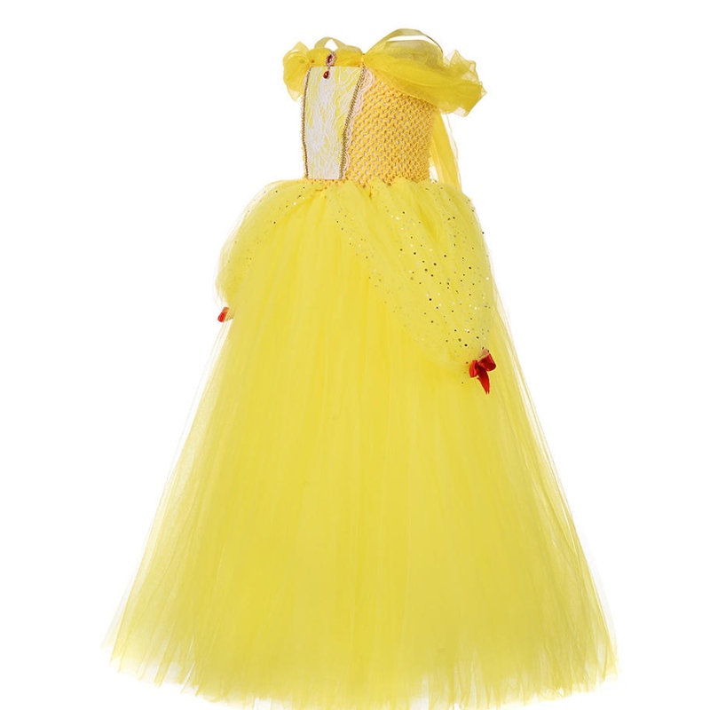 Fille belle princesse robe enfants beauté et bête costume fille bébé Noël princesse anniversaire fête