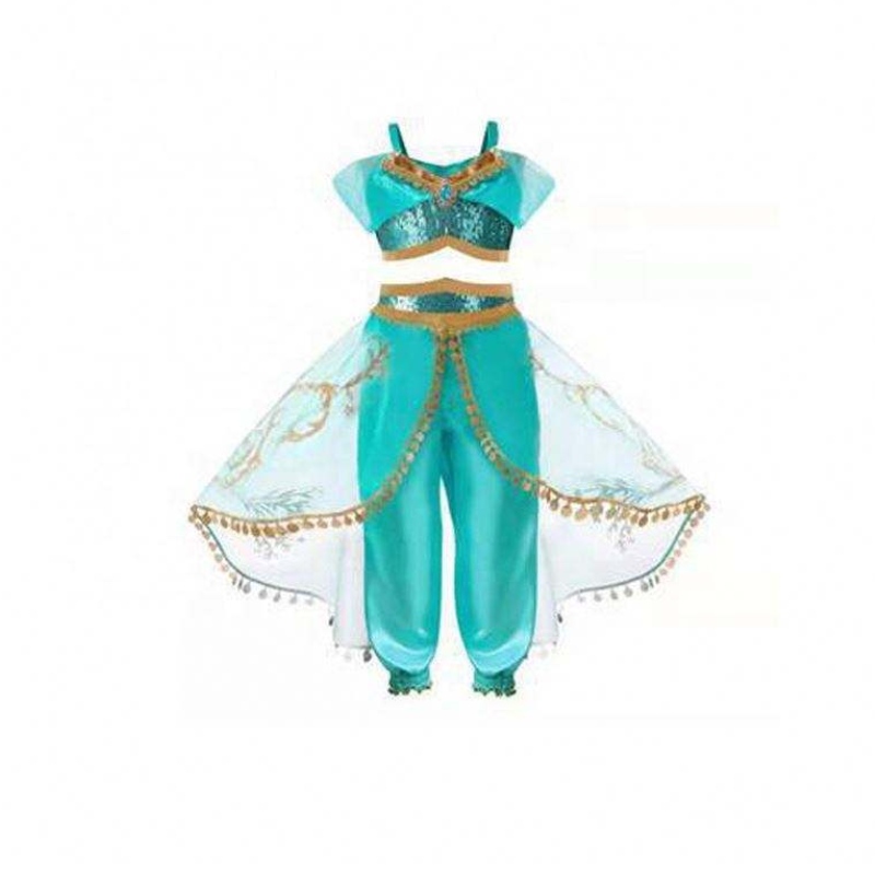Nouveau produit tv&movie jasmin princess robe alladdin magic lampe costume costume children robes girl fête