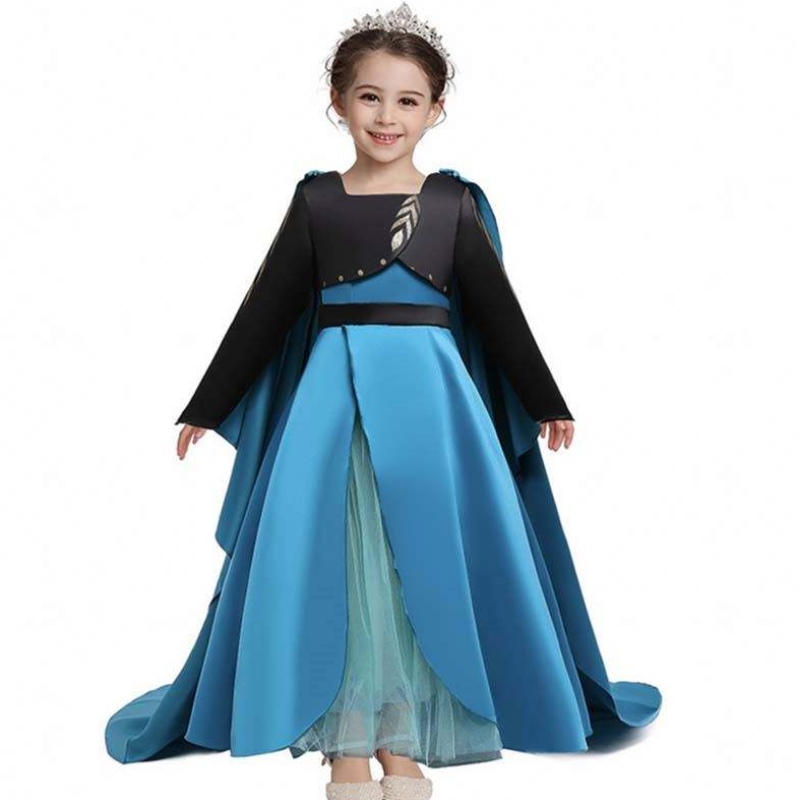 Reine Coronation Costume New Elsa 2 Robe de fille Elsa Dress Up for Children HCGD-035