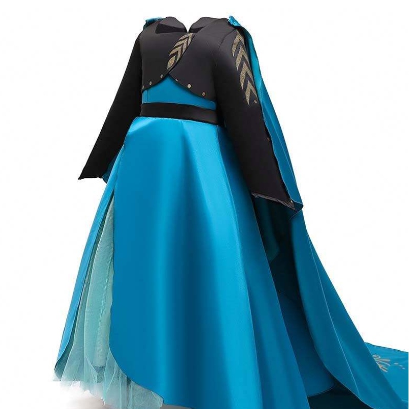 Reine Coronation Costume New Elsa 2 Robe de fille Elsa Dress Up for Children HCGD-035