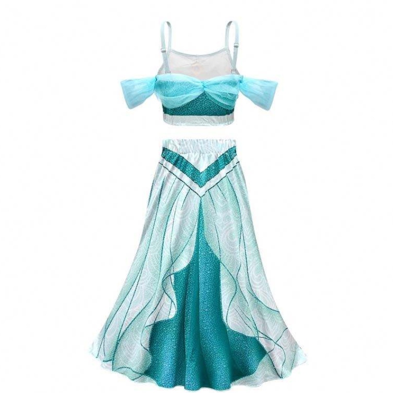 Novedadess 2022 Halloween Cosplay Arabian Princess Aladdin et Jasmine Costume avec bijoux de bande HCAL-005