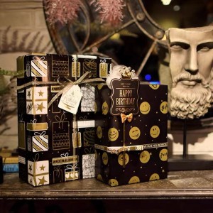 Enveloppement de papier tissu imprimé pour le logo personnalisé Borthday Imprimé 60G/70G/80G/90G/100G PAPE D\'ACHAPPORT PAPIL CADEAU MULTICOLOR PAPIER GADE