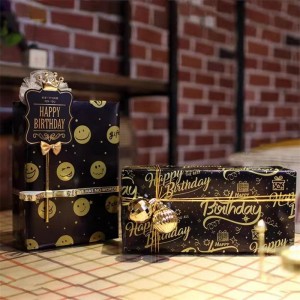 Enveloppement de papier tissu imprimé pour le logo personnalisé Borthday Imprimé 60G/70G/80G/90G/100G PAPE D\'ACHAPPORT PAPIL CADEAU MULTICOLOR PAPIER GADE