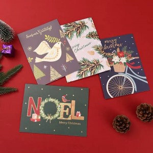 cartes de voeux papier kraft imprimé pour un logo personnalisé anniversaire imprimé 150g/200g/250g/300g papier cadeau imprimé cadeau multicolore anniversaire merci carte de Noël