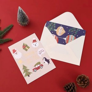 cartes de voeux papier kraft imprimé pour un logo personnalisé anniversaire imprimé 150g/200g/250g/300g papier cadeau imprimé cadeau multicolore anniversaire merci carte de Noël