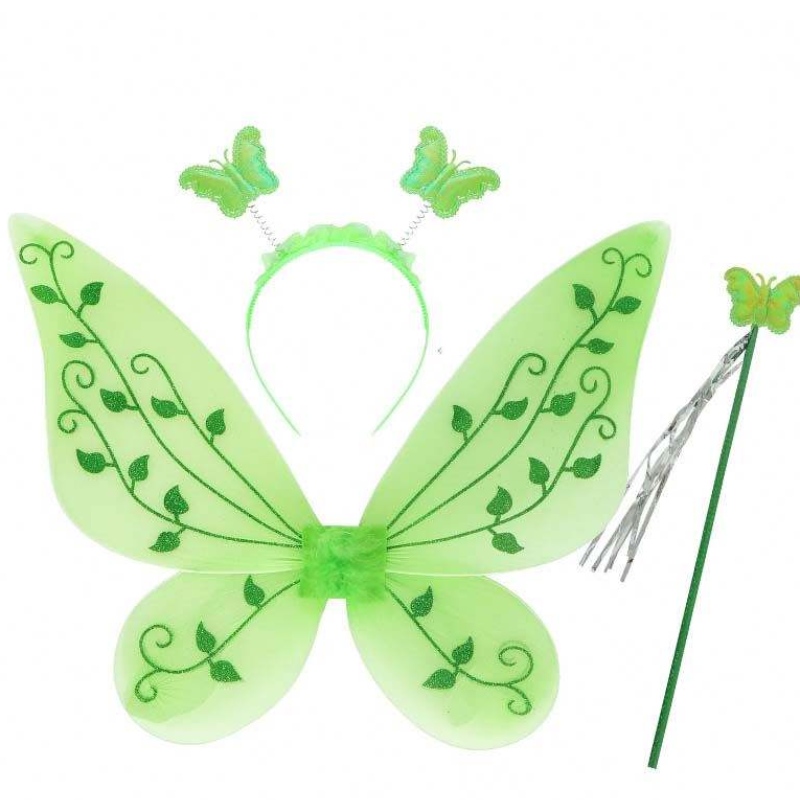 Girls Halloween Party Fairy Dress Up Kids Green Fairy Robe Costume HCTB-008