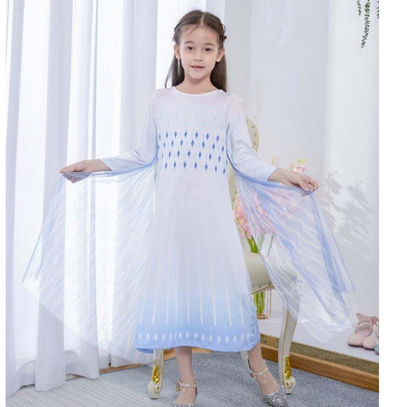 Fancy Baby Frocks Elsa Costume Christmas Halloween Party Robes For Kids