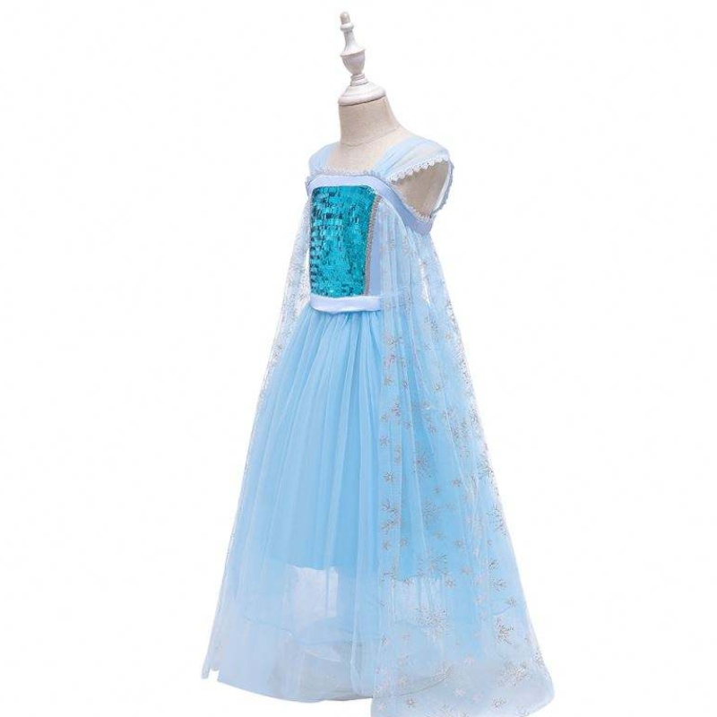 Nouveau costume de performance de la reine desneiges princesse Elsa Blue Dress Halloween Costume BX1705