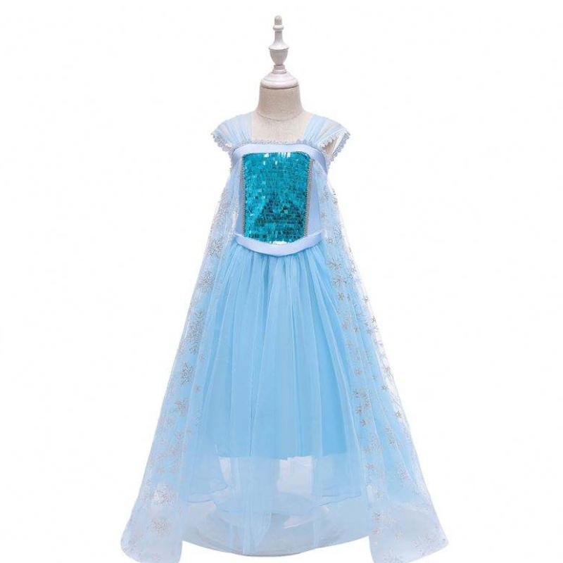 Nouveau costume de performance de la reine desneiges princesse Elsa Blue Dress Halloween Costume BX1705