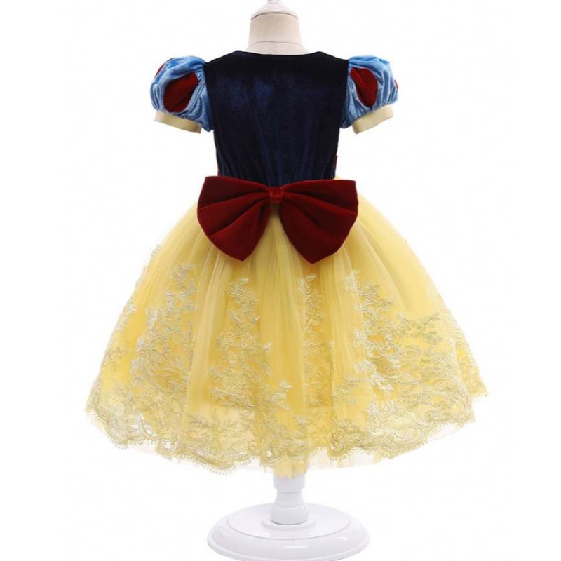 Baige New Style Snow White Sofiya Princess Robe à manches courtes Robe de fête d'Halloween pour filles