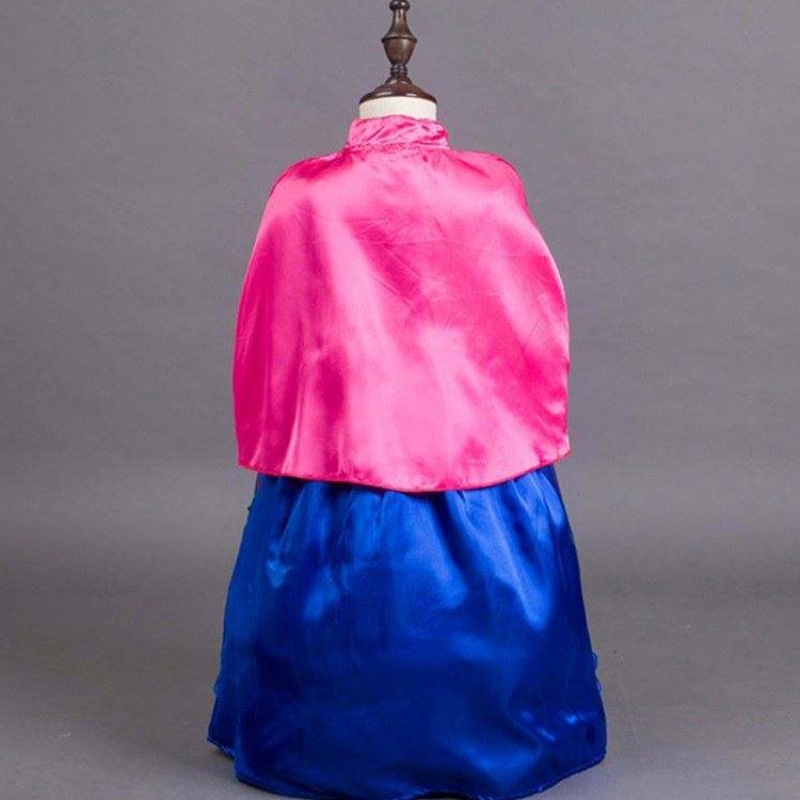 Vêtements pour enfants en gros des enfants Elsa Girls Habille des manches longues avec Cape Bxdcpf