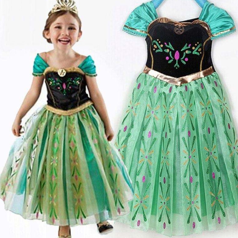 Élégant fille sexy mini-robe Dissy Mini Frock princesse Anna Elsa Party Vêtements Bxlsxb