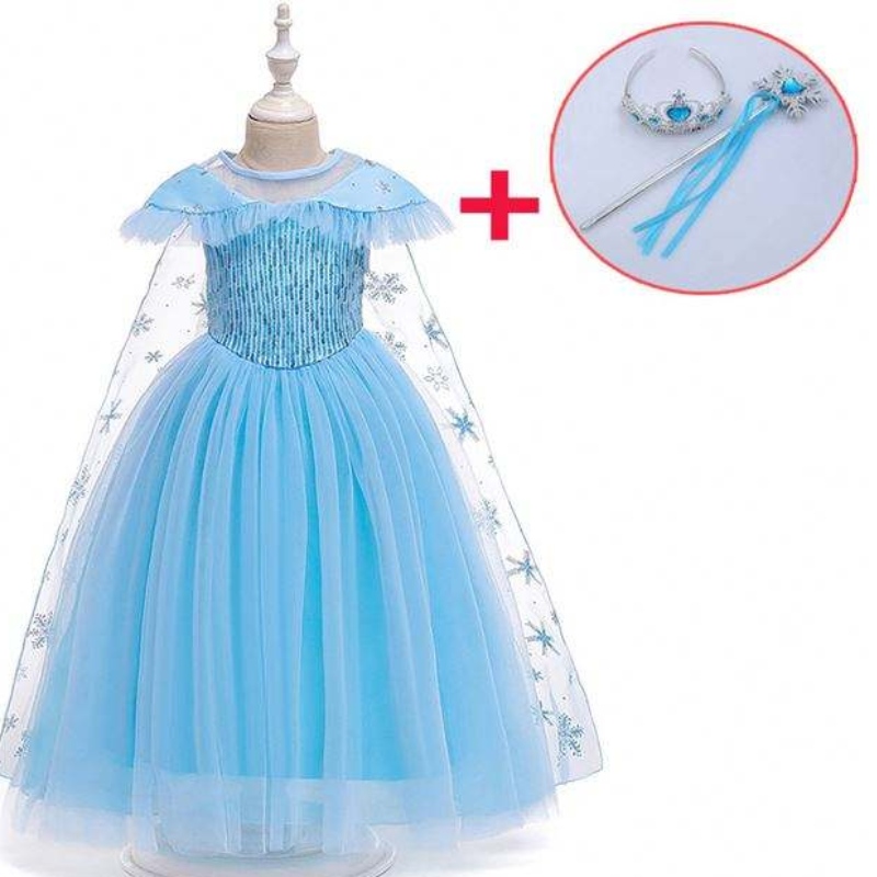 Nouveau produit Costume princesse Kids Masquerade Elsa Anna Fashion Girl Girl Costume Party Robe Girls