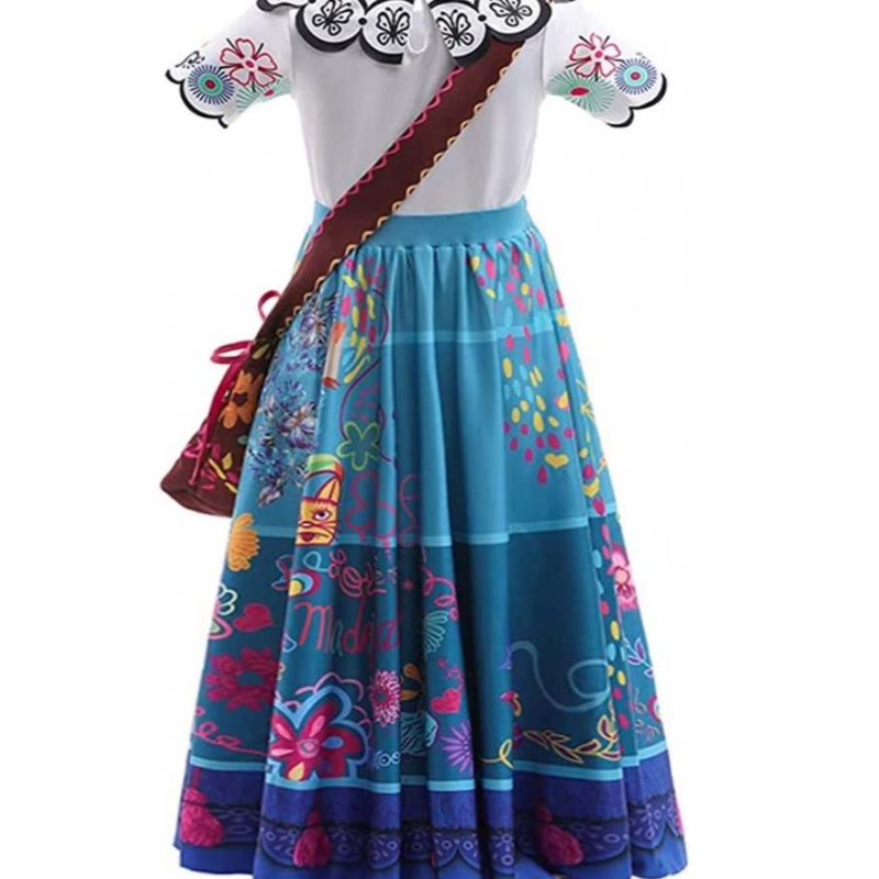 NCanto Mirabel Costume Robe For Girls Cosplay Isabela Madrigal Princess Halloween Dress Up de lunettes