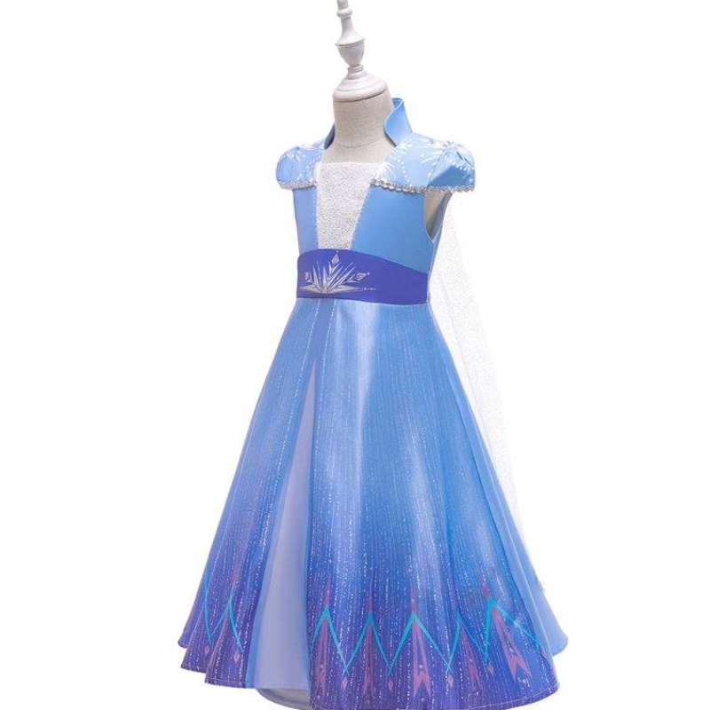 Nouvelle princesse Elsa Anne Cosplay Dress Girls TV Movie Costumes Costumes Halloween Party Vêtements BX1709