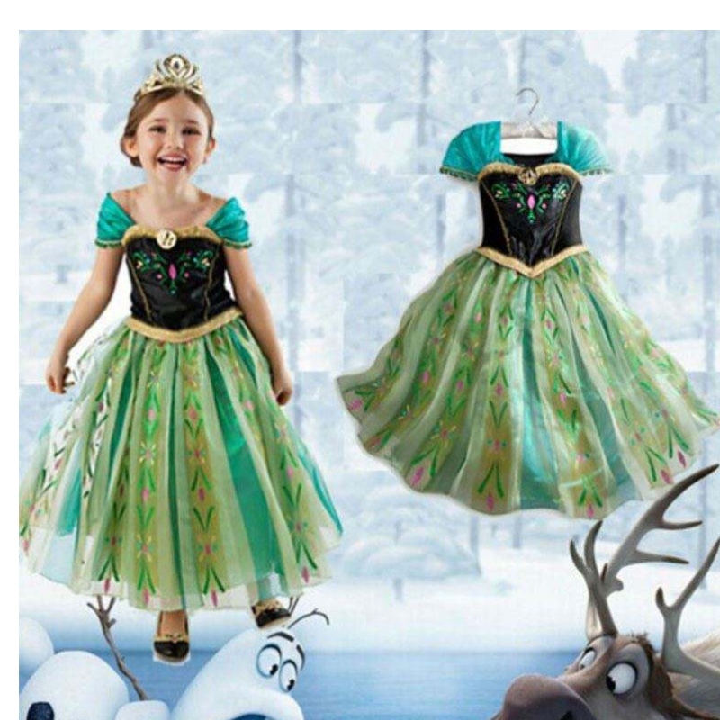 Elsa en gros de petite fille PARTY PEUS COSPlay Vêtements Disny Princess Dobule Bxlsxb