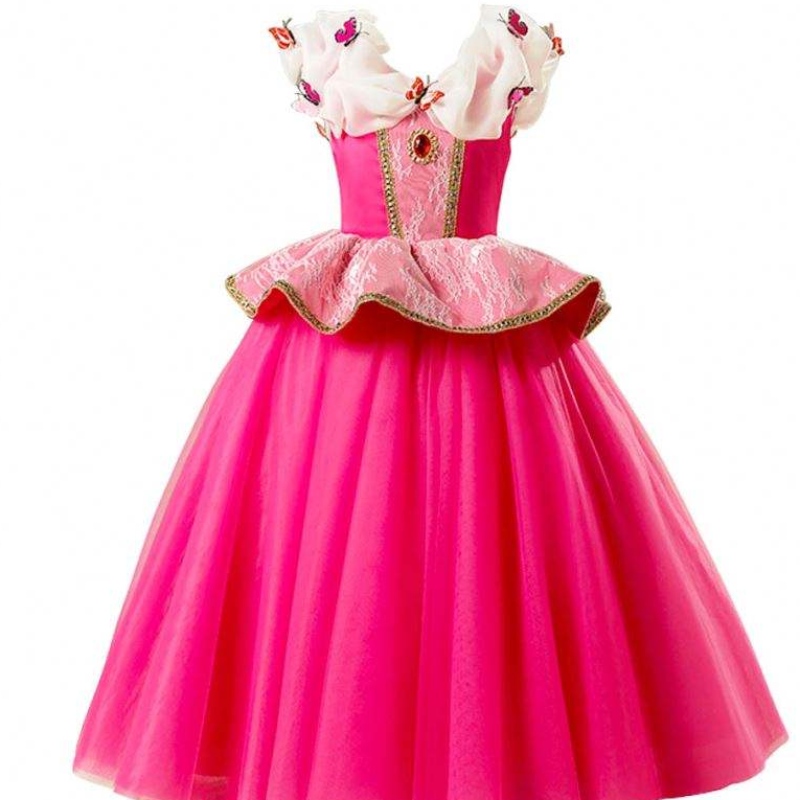Fille fantaisie deluxe de luxe somnifère halloween princesse costume fête Aurora habille des enfants