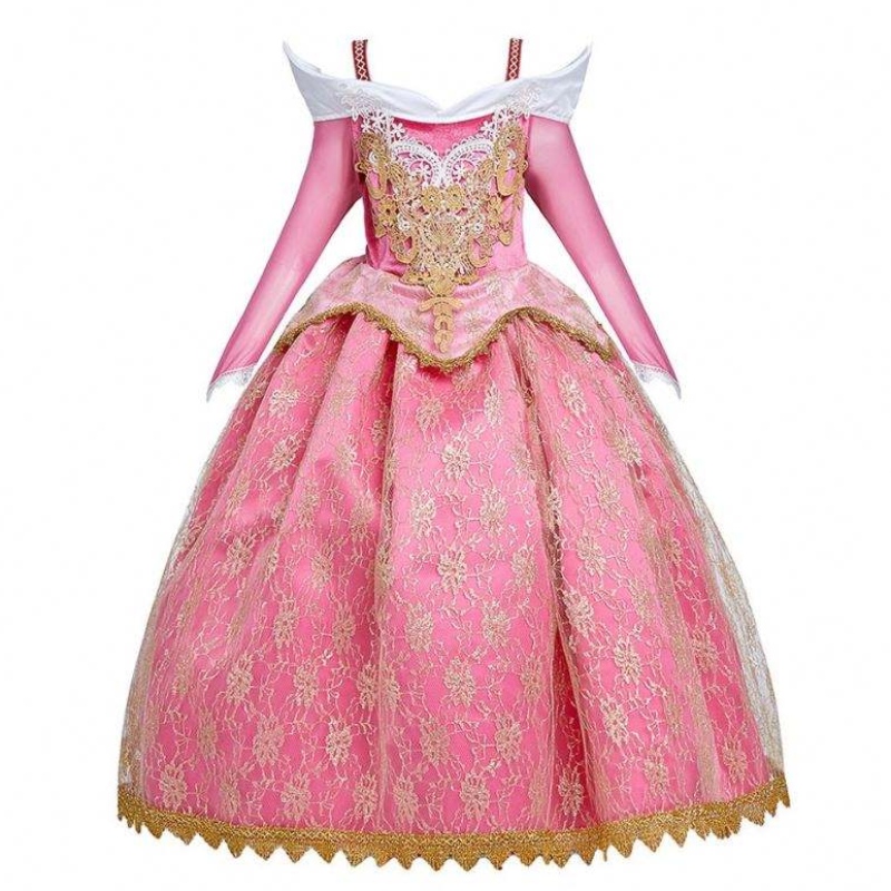 Fille fantaisie deluxe de luxe somnifère halloween princesse costume fête Aurora habille des enfants