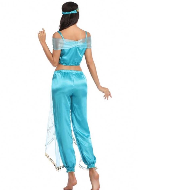 En gros sexy jasmin alladdin pantalon femme costume costume costume adulte arabe danseurnombril costume princesse jasmine cosplay