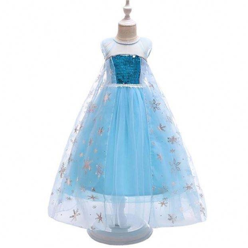 Robe de fille princesse elsa dans une robe de fille de fantaisie fore costume de robe reine en dentelle