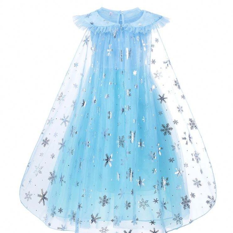 Girls Elsa Cosplay Dress Costume fantaisie fille Snow Halloween Birthday Party Children Princess Clothes Cloak