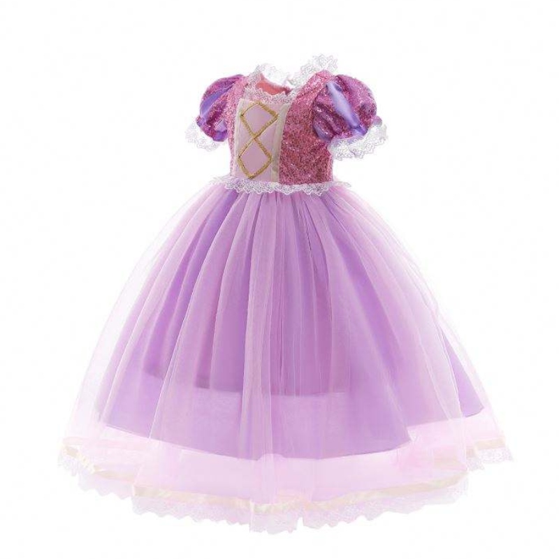 Robe de princesse robe blanche fille fille rapunzel robe