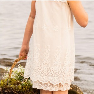 Broderie d\'été fille robe en dentelle âgée 2-12