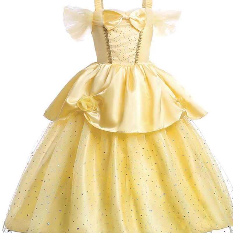 Fille Belle Princesse Dress Kids Beauty and the Beast Costume Girl Baby Christmas Princess Birthday Femon