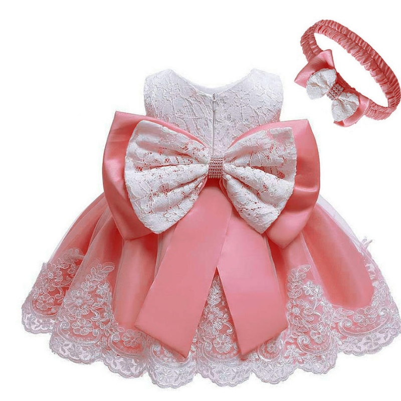 Robe de mariée de robe de bal de bébé fille robe baptême de lacets pour filles 1ère année anniversaire soirée soiréenuptiale carnaval du carnaval pelucheux