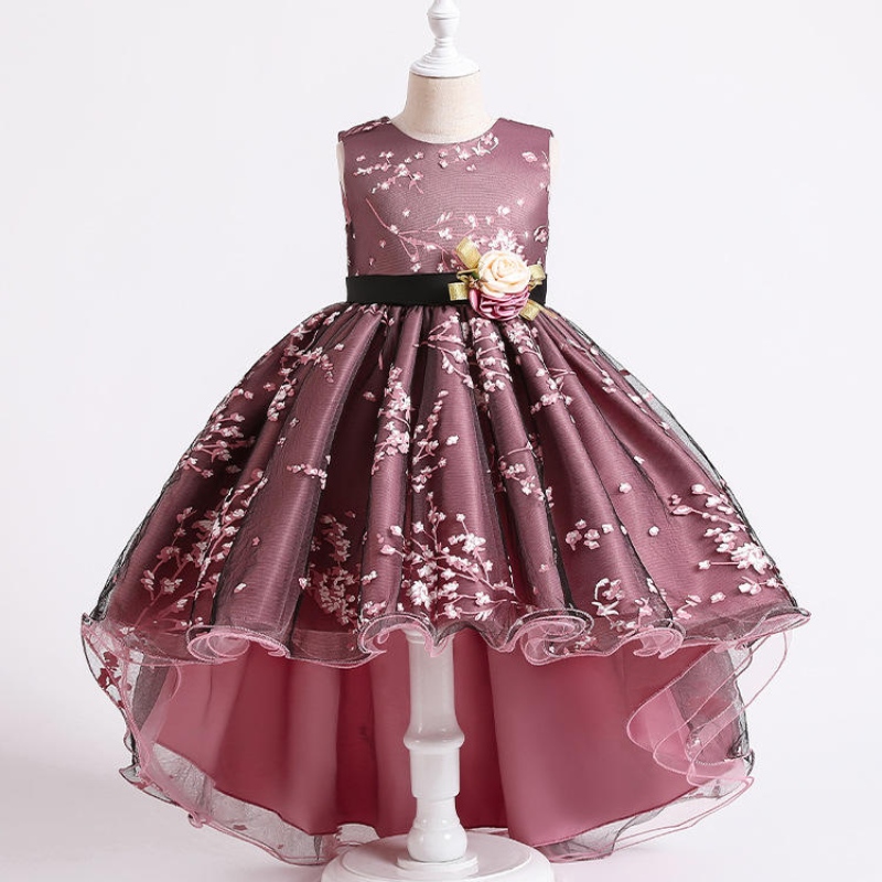 2022 Pageant Vintage Dress Kids Party First Brides DMAID Robes pour les enfants Costume Robe de mariée Fille Infant Vestido Teen