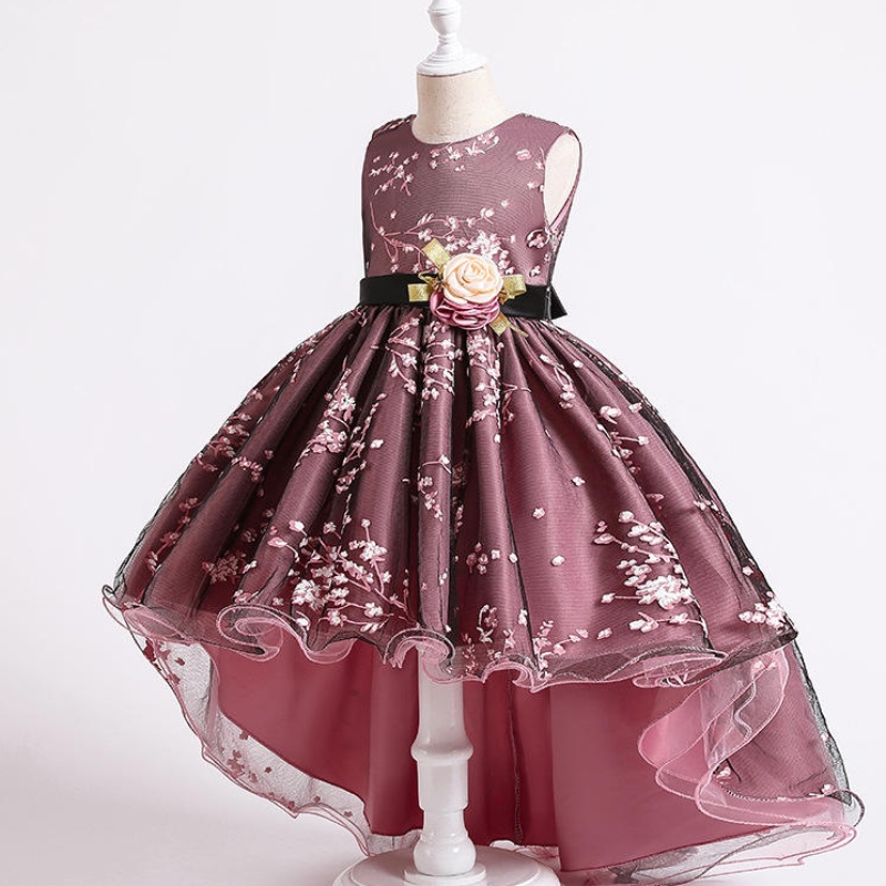 2022 Pageant Vintage Dress Kids Party First Brides DMAID Robes pour les enfants Costume Robe de mariée Fille Infant Vestido Teen