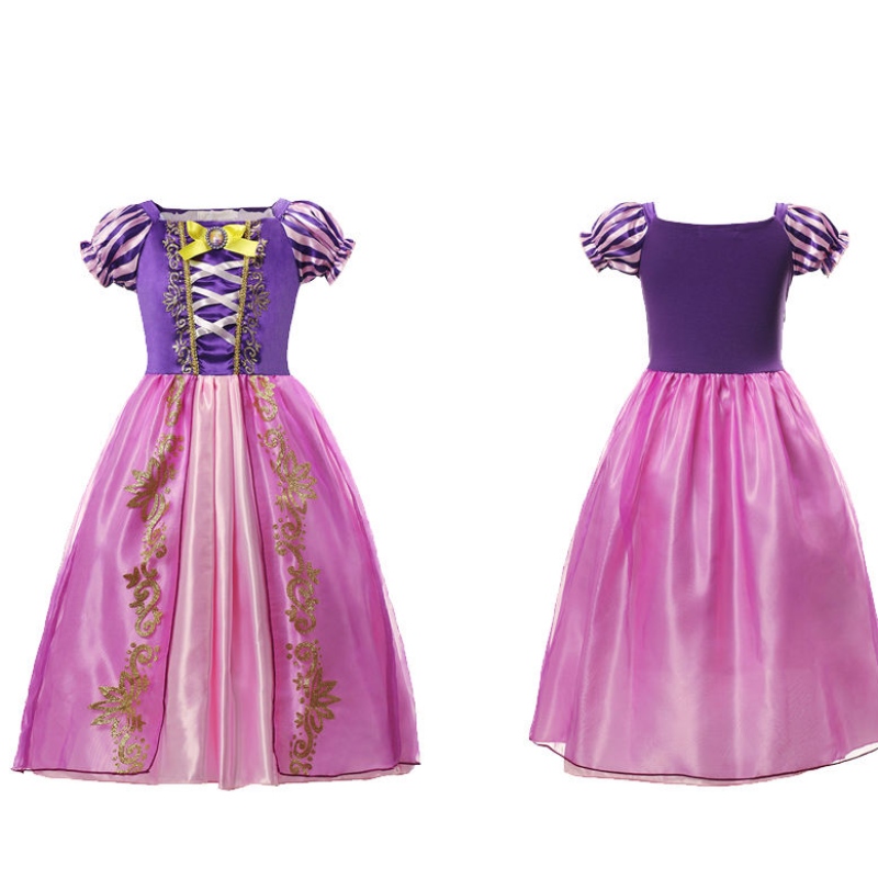 Girls Rapunzel Princess Cosplay Robes Party Gift Mesh Ball Ball Birthday Movie Costume