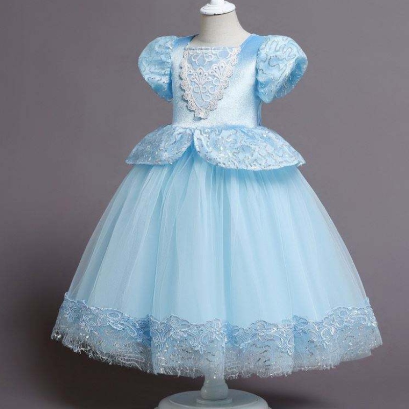 Robe de princesse bleue pour les filles Halloween Party Cosplay Costume Kids Princess Dress Up