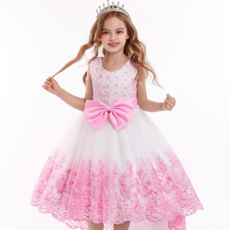 Fille princesse robe enfants costume de fête de mariage en soirée formelle pour filles enfants robes de fleur en tulle robes d'été