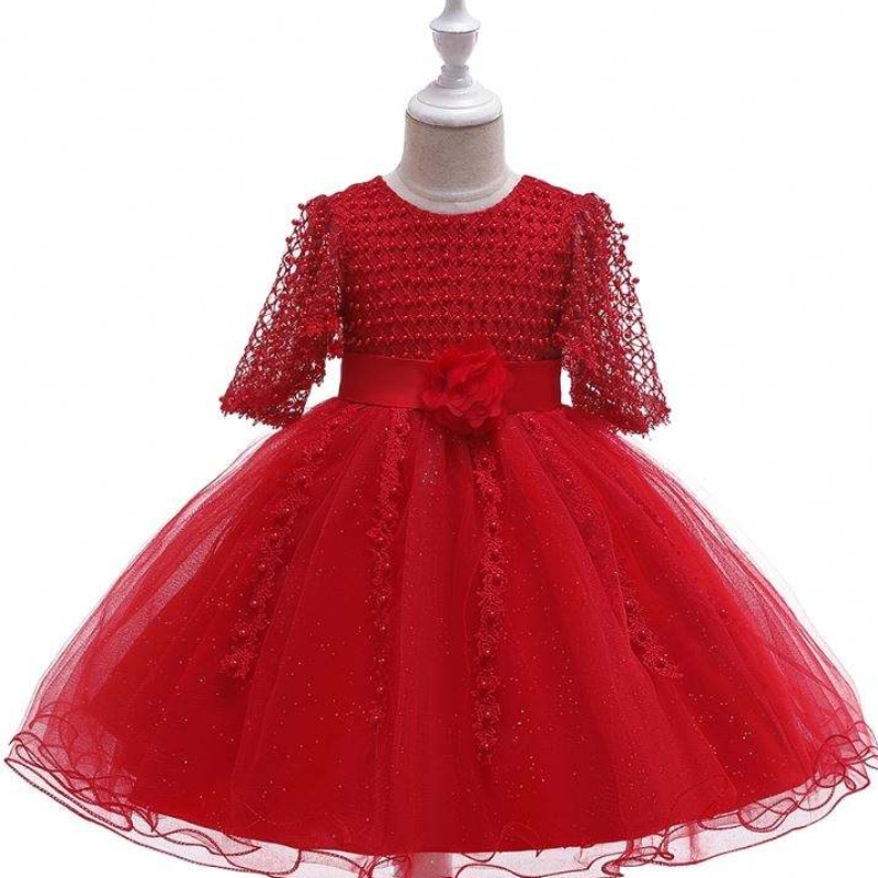 Anniversaire baige mignon belle fête de fête de fête de Noël bébé dentelle fleur enfants boutique l5115