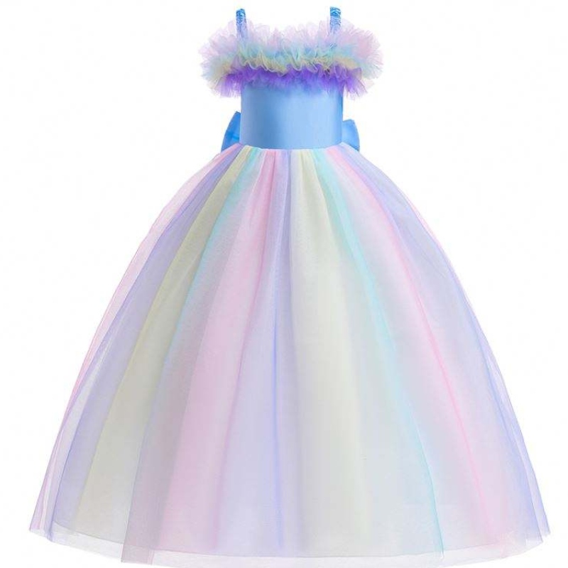 Flower Girl Unicorn Robe Wedding Baby Girl Optifit les enfants Robes tutues longues pour les filles anniversaire