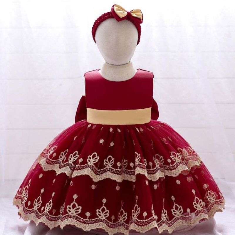 Baige Hot Sale Girl Wedding Flower Kids Lovely Clothing Party Tutu Girls \\ 'Court anniversaire Robes pour les tout-petits pendant 2 ans