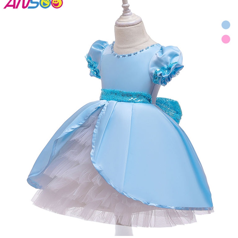 Ansoo Kids Vêtements princesse robes papillons sequins tutu robes enfants Halloween Party Costume
