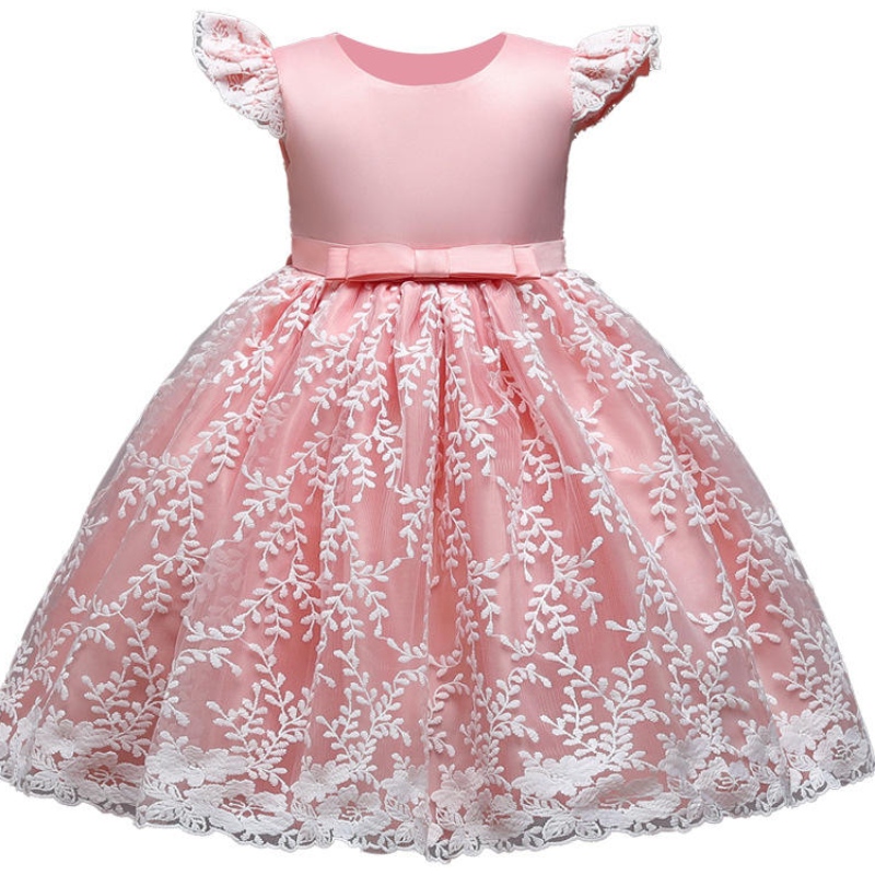 Robe de princesse des enfants Mesh jupe gonflée Fleur fille danse piano costume