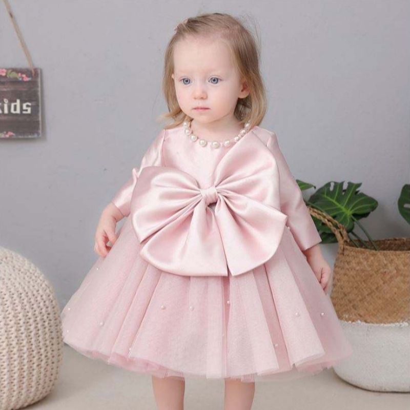 Baigenouveau bébé robe d'une annue de princesse baby big-day big arc épaissis des enfants dz008