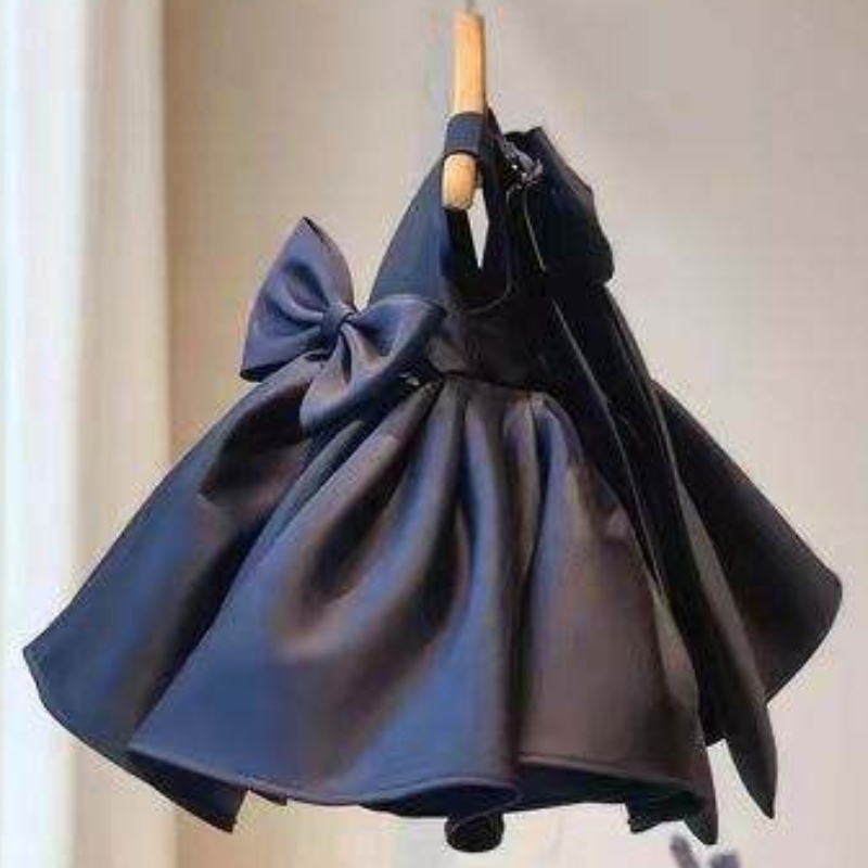 Baigenew design girls robes d'été petite fille princesse fête arc enfants robe formelle