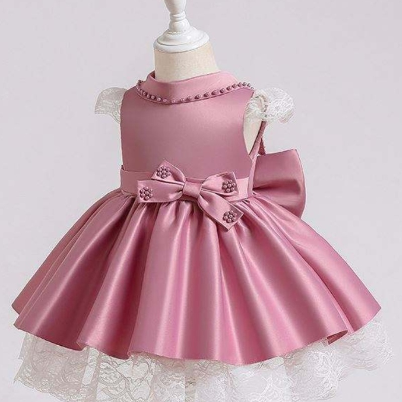 Baige Dernières Designs Baby Girl Party Robe Fleur Fleur Robe de princesse pailletée Christmas Robe de fille bébé XZ003