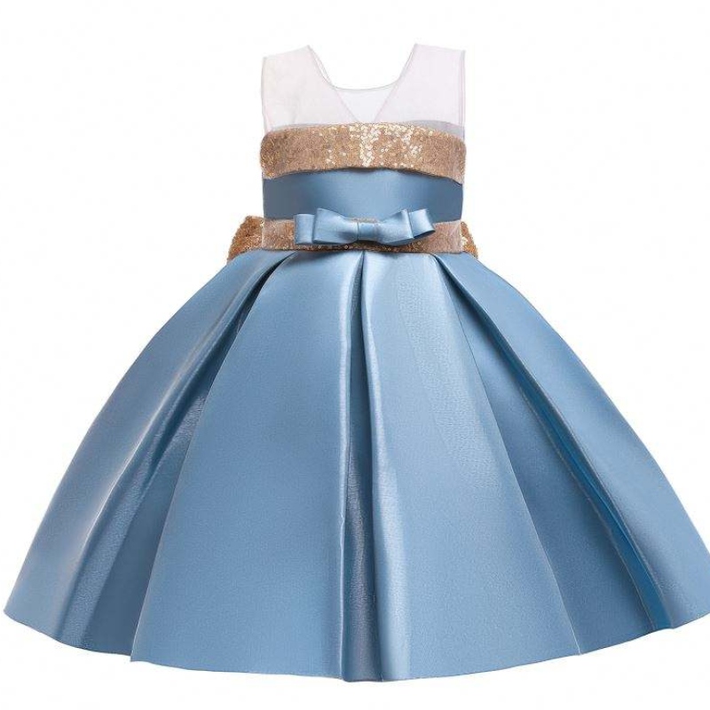 Baige petites filles vêtements ensembles d'éclairage bébé robe robe gamin robe fête des filles